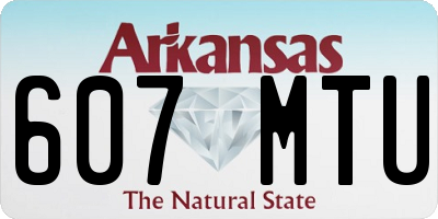 AR license plate 607MTU