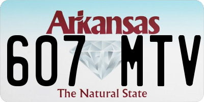 AR license plate 607MTV