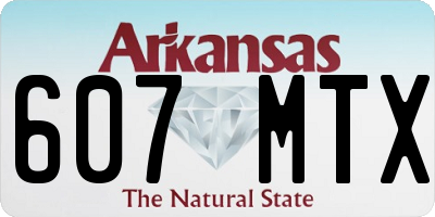 AR license plate 607MTX