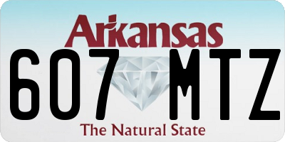 AR license plate 607MTZ