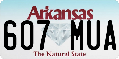 AR license plate 607MUA