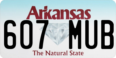 AR license plate 607MUB