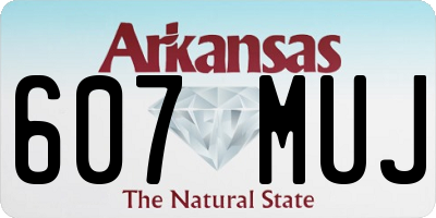 AR license plate 607MUJ