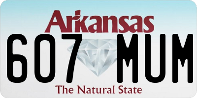 AR license plate 607MUM