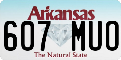 AR license plate 607MUO