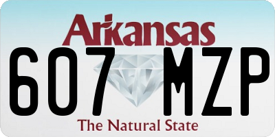 AR license plate 607MZP
