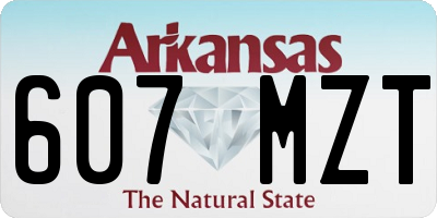 AR license plate 607MZT
