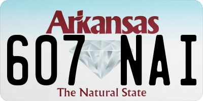 AR license plate 607NAI