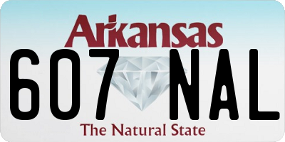 AR license plate 607NAL