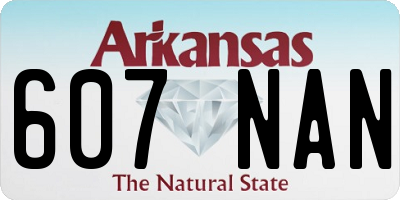 AR license plate 607NAN