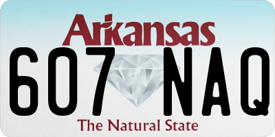 AR license plate 607NAQ