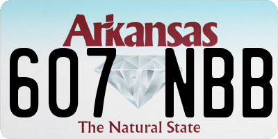 AR license plate 607NBB