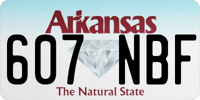 AR license plate 607NBF