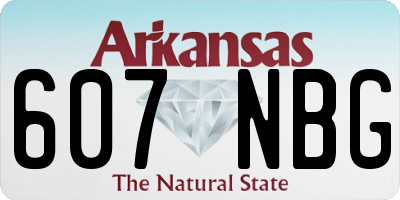 AR license plate 607NBG