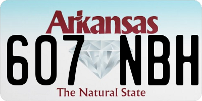 AR license plate 607NBH