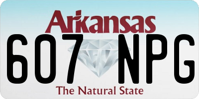 AR license plate 607NPG