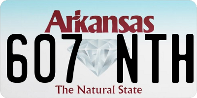 AR license plate 607NTH