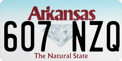 AR license plate 607NZQ