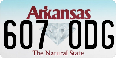 AR license plate 607ODG
