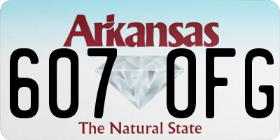 AR license plate 607OFG