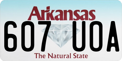 AR license plate 607UOA