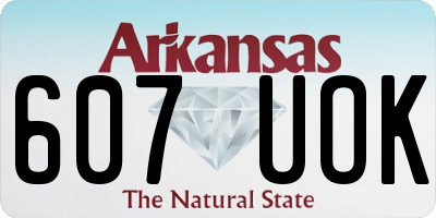 AR license plate 607UOK