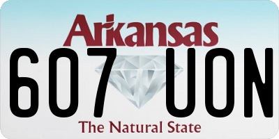 AR license plate 607UON