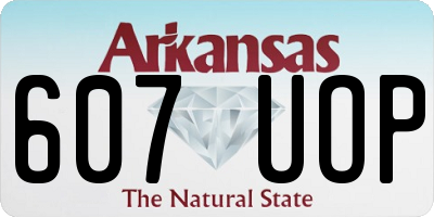 AR license plate 607UOP
