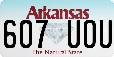 AR license plate 607UOU