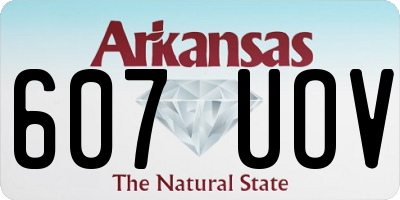 AR license plate 607UOV