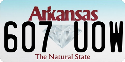 AR license plate 607UOW