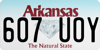 AR license plate 607UOY