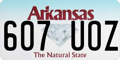 AR license plate 607UOZ