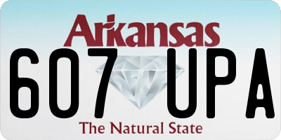 AR license plate 607UPA