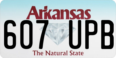 AR license plate 607UPB