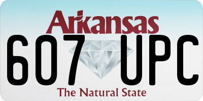 AR license plate 607UPC