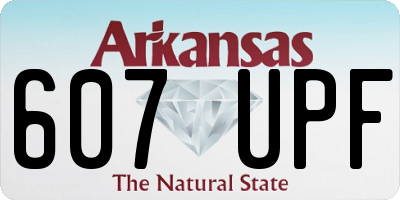 AR license plate 607UPF