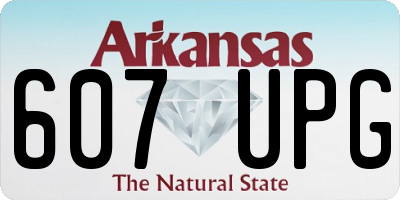 AR license plate 607UPG