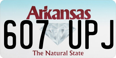 AR license plate 607UPJ