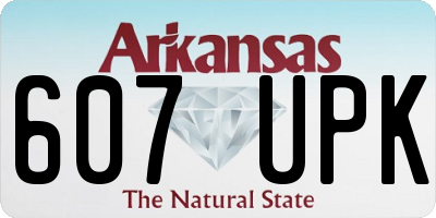 AR license plate 607UPK