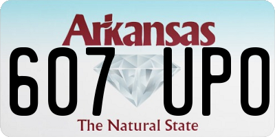 AR license plate 607UPO