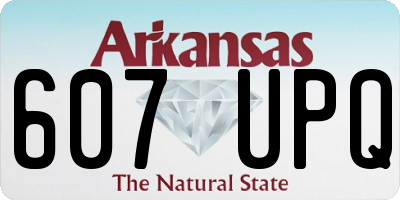 AR license plate 607UPQ
