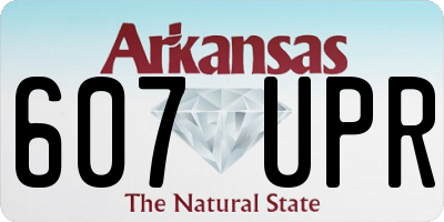 AR license plate 607UPR