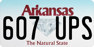 AR license plate 607UPS