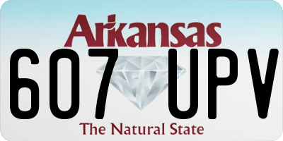 AR license plate 607UPV