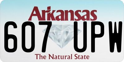 AR license plate 607UPW