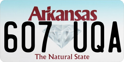 AR license plate 607UQA
