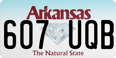 AR license plate 607UQB