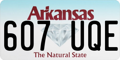 AR license plate 607UQE