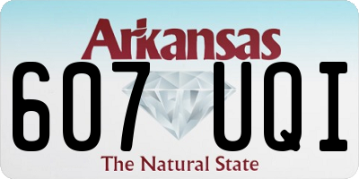 AR license plate 607UQI